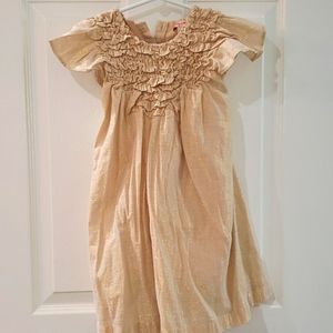 Velveteen gold dress